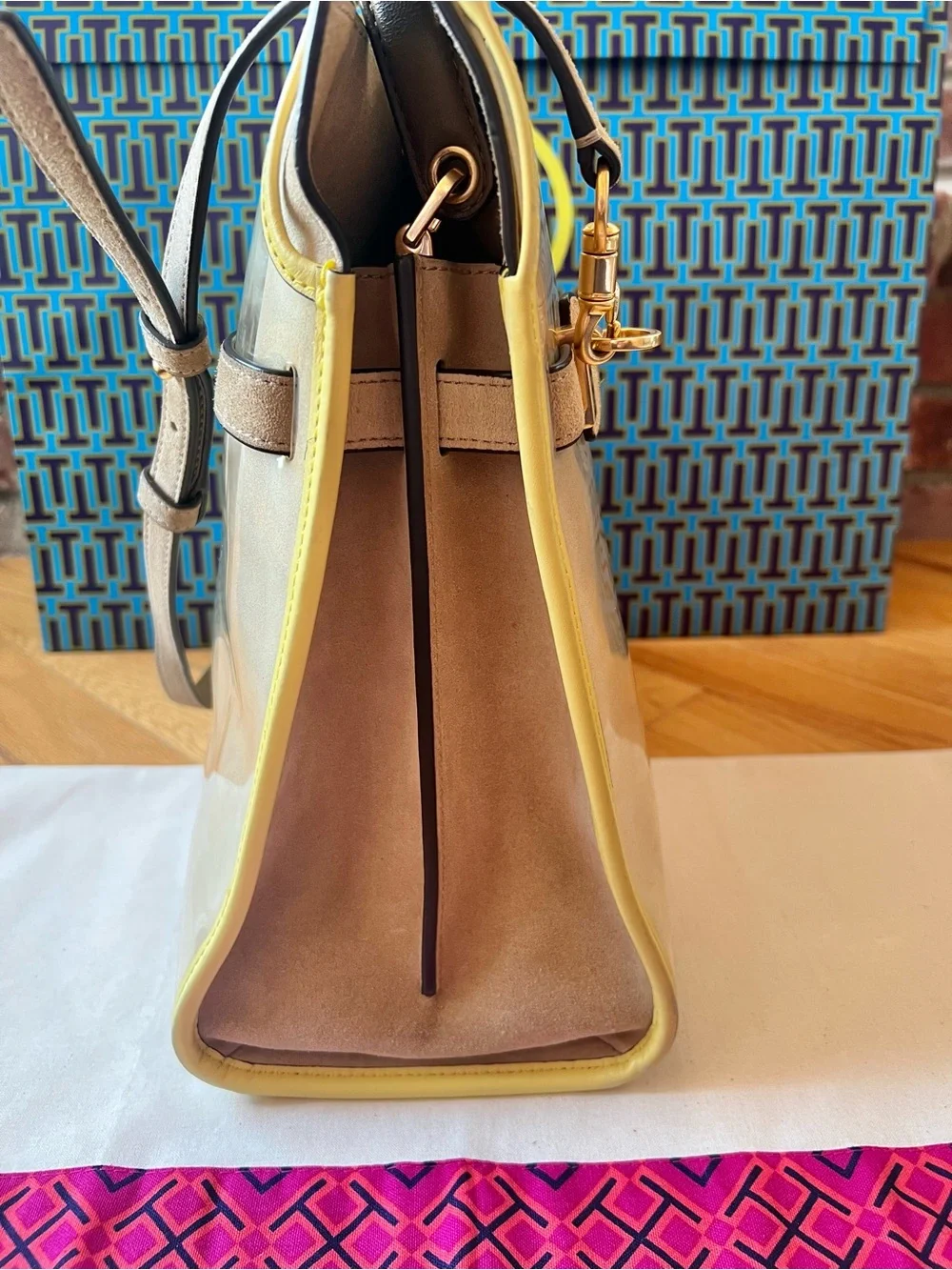 Tory Burch Lee Radziwill Raincoat Double Bag